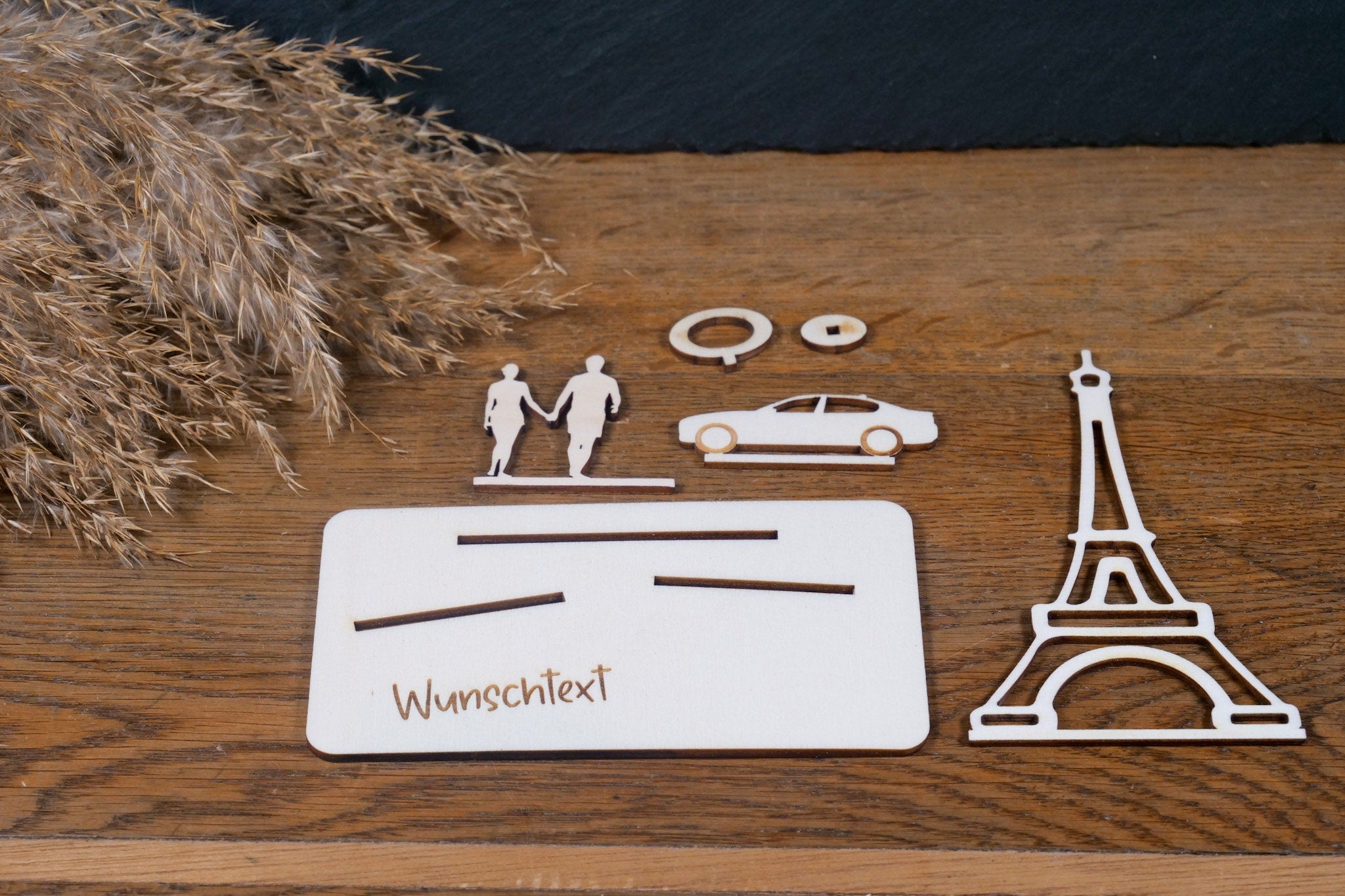 Geldscheinhalter Paris, Eiffelturm mit Auto und Pärchen